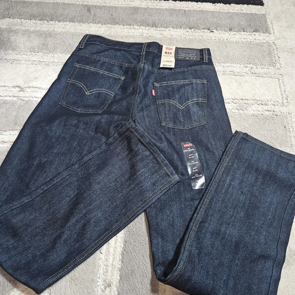 Levi's 511 Slim Fit Dark Blue Jeans - Picture 4 of 5